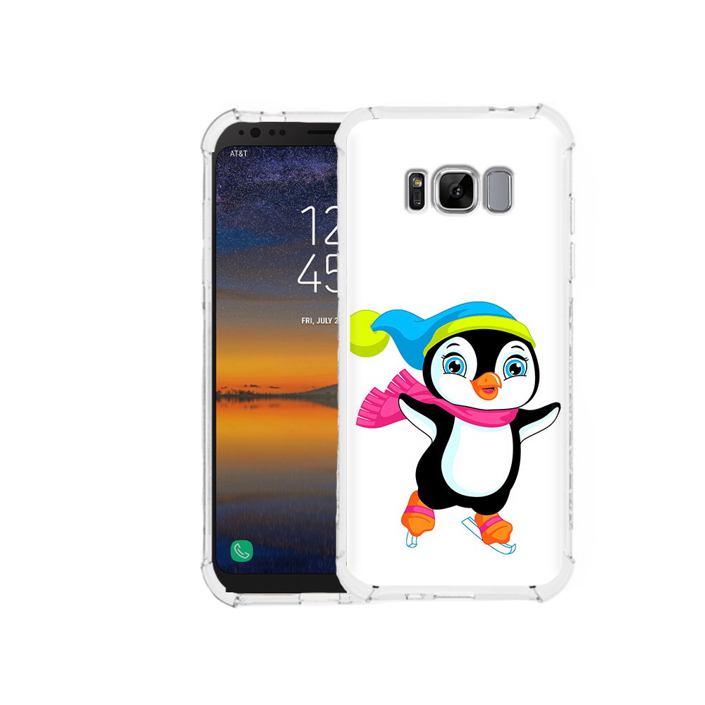 

Чехол MyPads Tocco для Samsung Galaxy S8 пингвин на коньках (PT107395.590.540), Прозрачный, Tocco