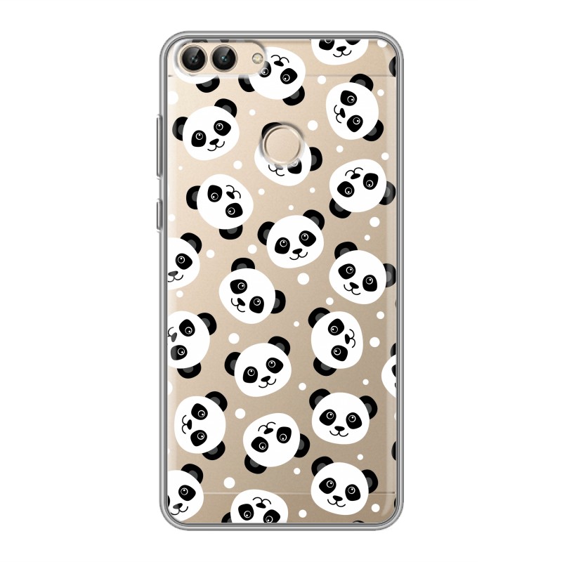 

Полупрозрачный дизайнерский силиконовый чехол для Huawei P Smart Панды