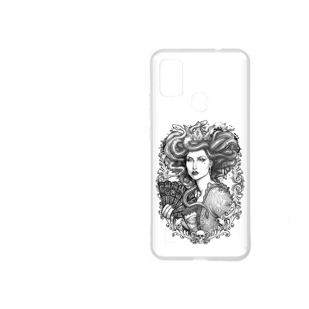 

Чехол MyPads Tocco для ZTE Blade A51 медуза черно белый (PT160198.458.472), Прозрачный, Tocco