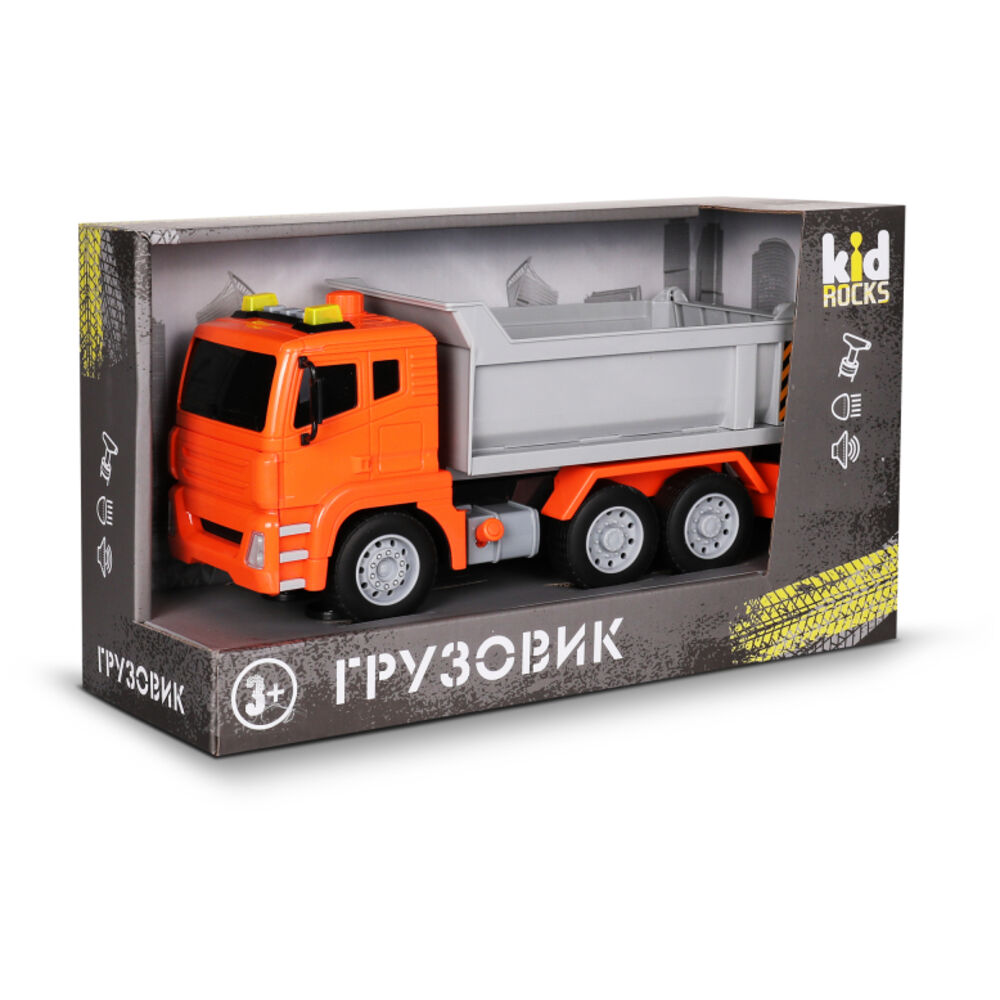 фото Игрушка-грузовик kid rocks, масштаб 1:12, со звуком и светом, инерц. механизм