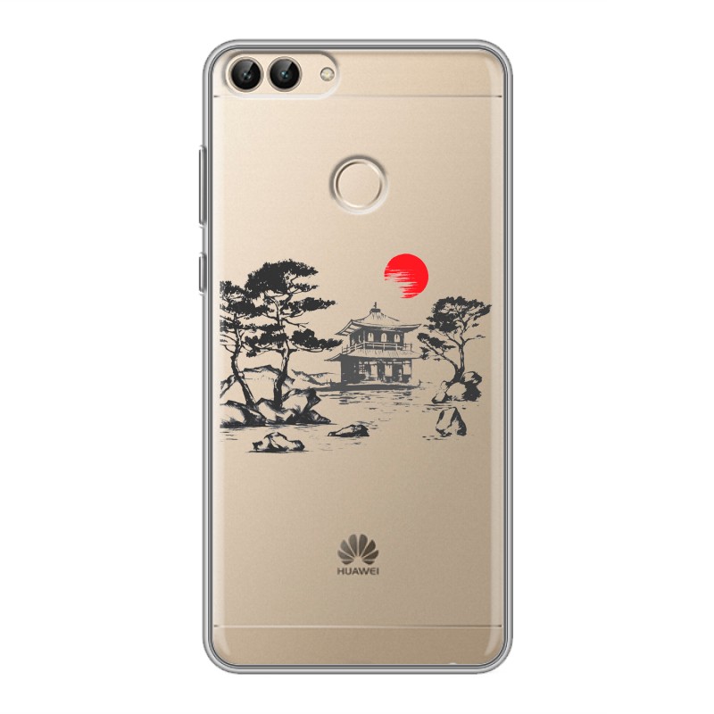 

Полупрозрачный дизайнерский силиконовый чехол для Huawei P Smart Прозрачная япония