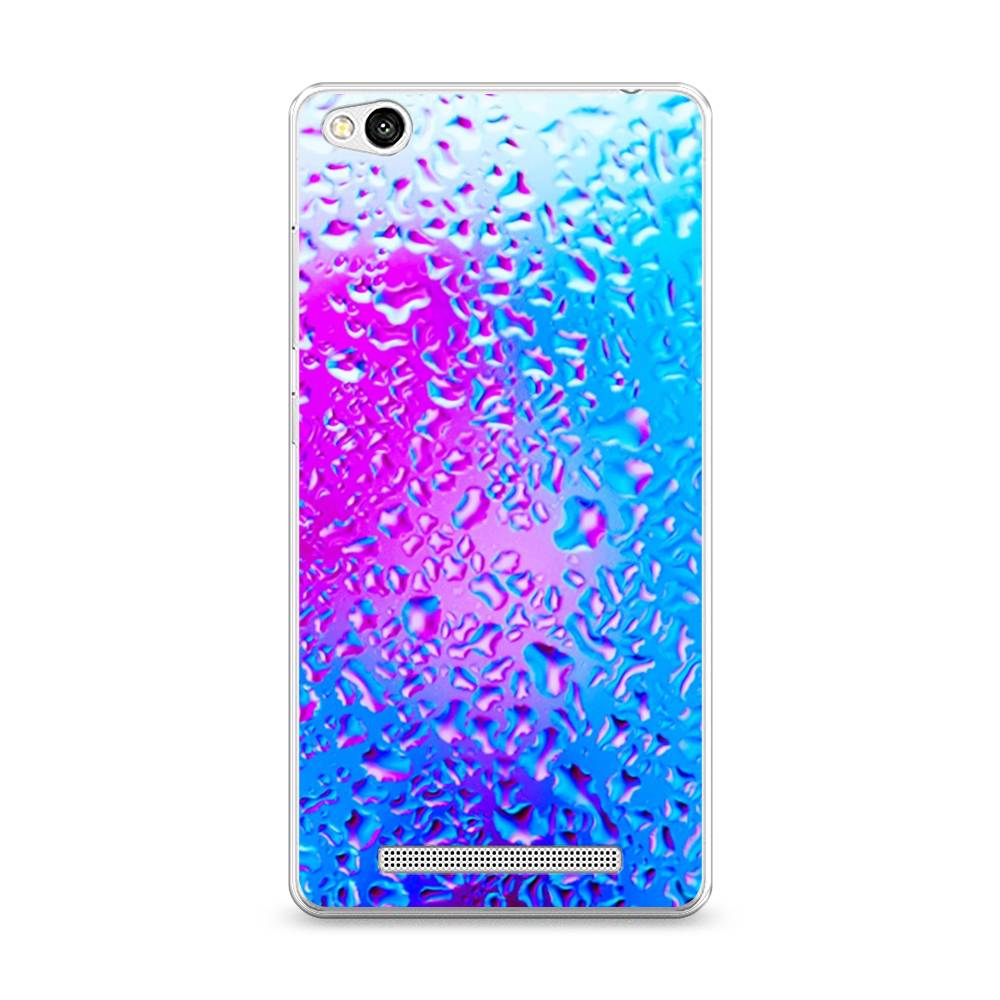 

Чехол для Xiaomi Redmi 3 "Капли на стекле", Голубой;розовый, 30850-3