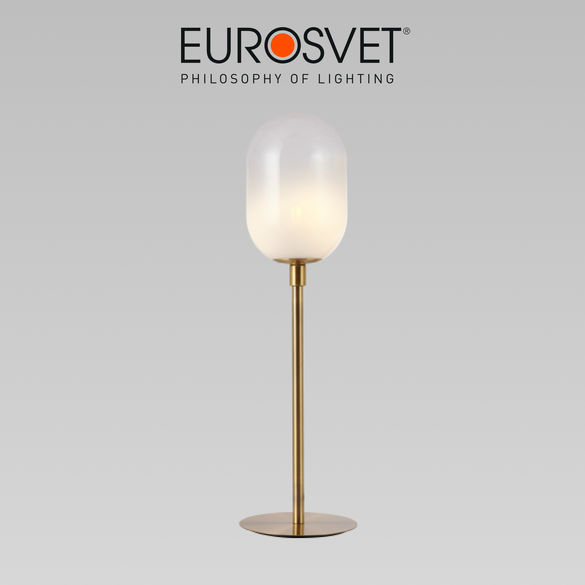 Настольный светильник со стеклянным плафоном Eurosvet Loona 01161/1 G9 латунь