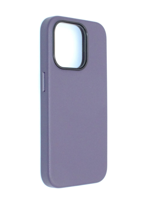 

Чехол кожаный с защитой камеры на iPhone 16 Pro (New line) Фиолетовый, Apple iPhone 16 Pro
