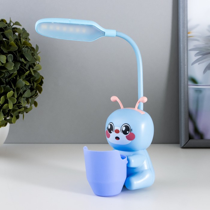 

Настольная лампа "Пчелка" LED 3Вт USB АКБ синий 9,5х8,5х25 см