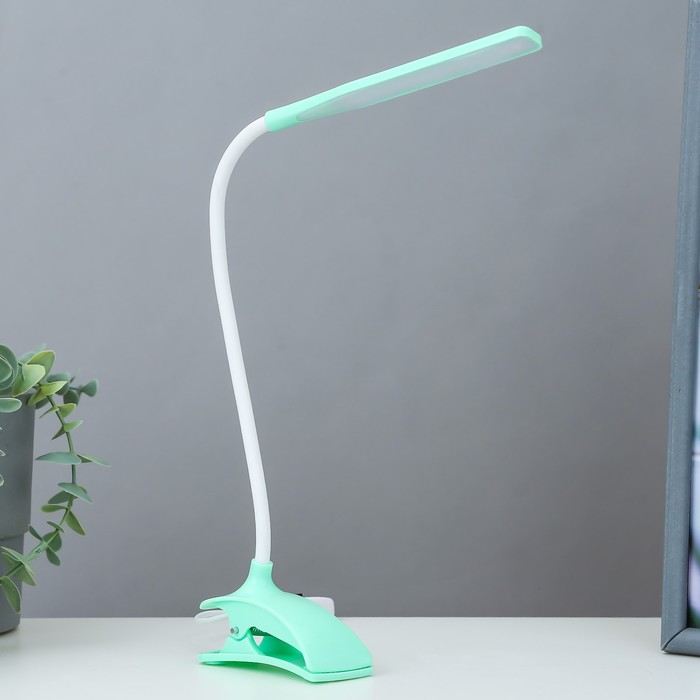 

Лампа на прищепке "Змейка" 1Вт 14 LED USB зеленый 9х3,5х42 см, ПРОМО