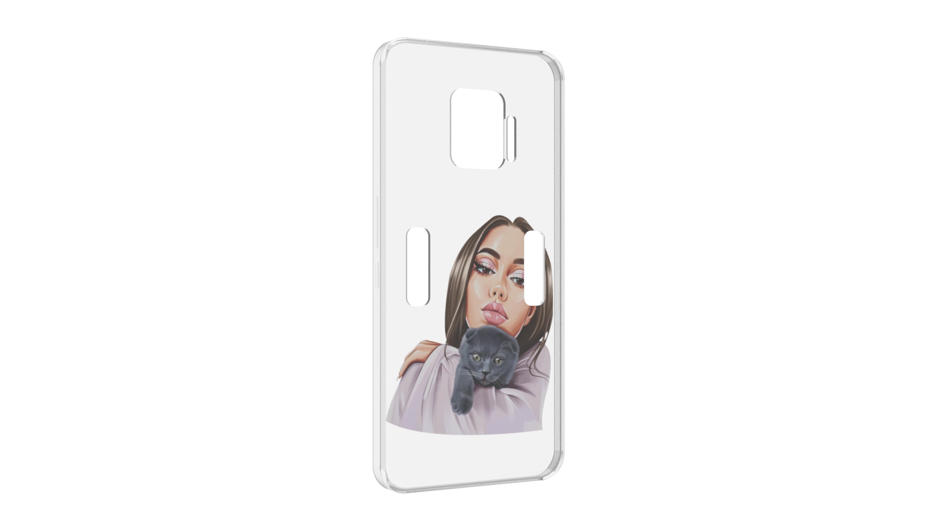 

Чехол MyPads нарисованная-девушка-с-котом женский для ZTE Nubia Red Magic 7 Pro, Прозрачный, Tocco