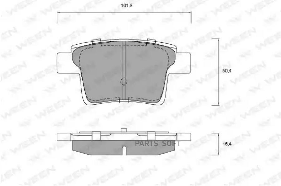 

Тормозные колодки дисковые задние FORD Mondeo III, JAGUAR X-type WEEN 151-1217