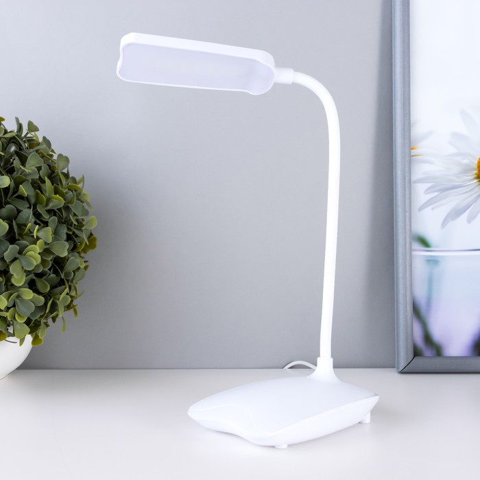 

Настольная лампа "Лайт" LED 3Вт USB (80см) белый 12,5х12,5х23 см