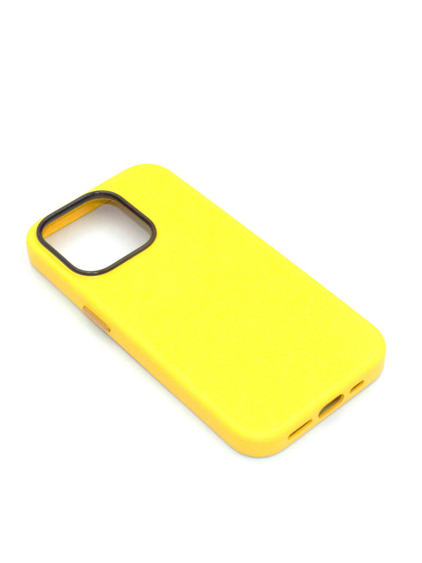 

Чехол на iPhone 16 Pro Max (Leather) Кожа, с защитой камеры-Жёлтый, Желтый, Apple iPhone 16 Pro Max