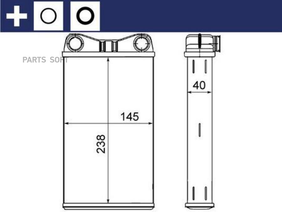 MAHLE AH7000S AH 7 000S радиатор печки \ Audi A4 1.6-3.2 00 () 1шт