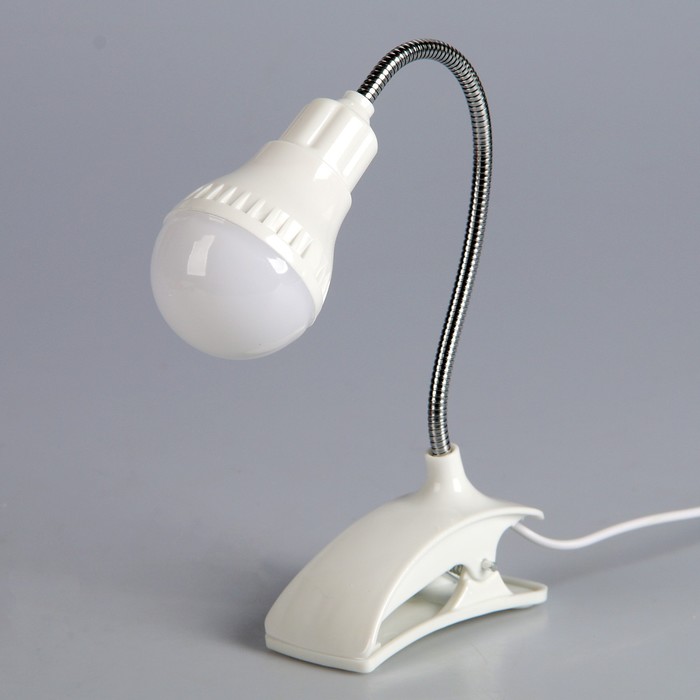 Лампа настольная Risalux на прищепке Свет белый 13LED 1.5W USB