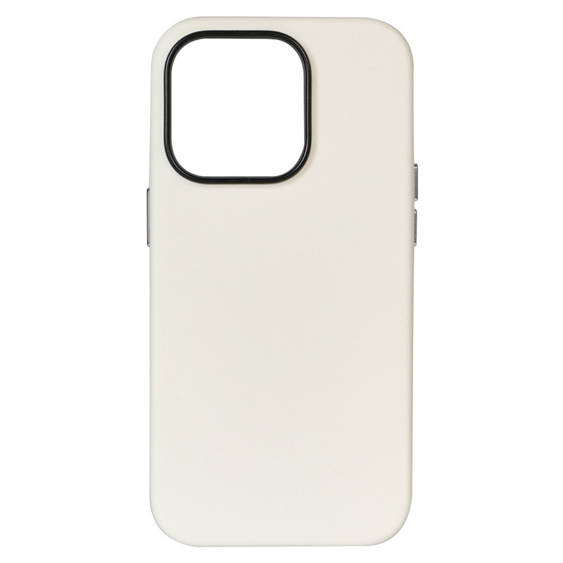 

Чехол с MagSafe на iPhone 16 Artificial Leather Co Матовая поверхность Soft touch Белый, Apple iPhone 16