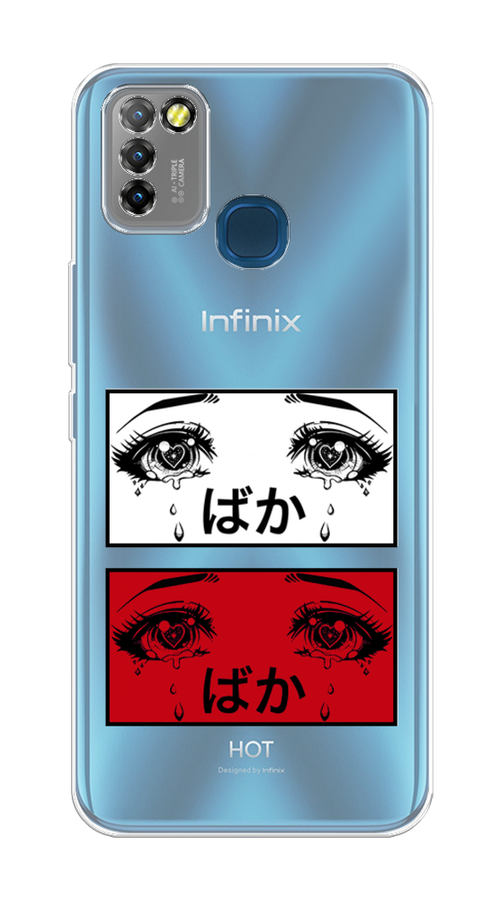 

Чехол на Infinix HOT 10 Lite "Красные глаза манга", Красный;белый;черный, 3100350-4