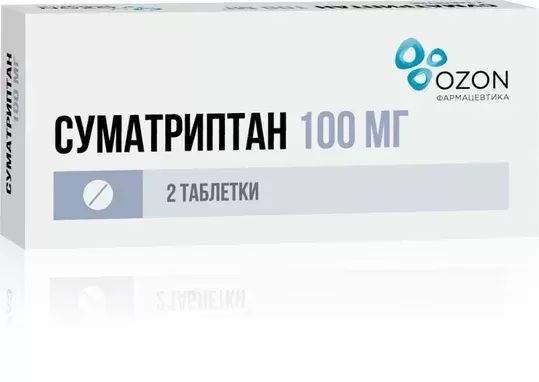 

Суматриптан таблетки ппо 100 мг №2