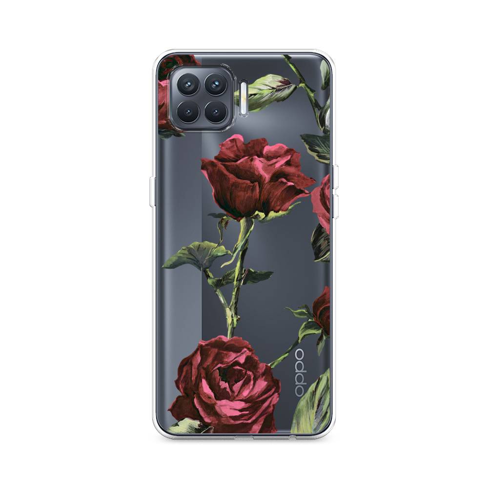 

Чехол Awog на Oppo A93 / Оппо А93 "Бордовые розы фон", Красный