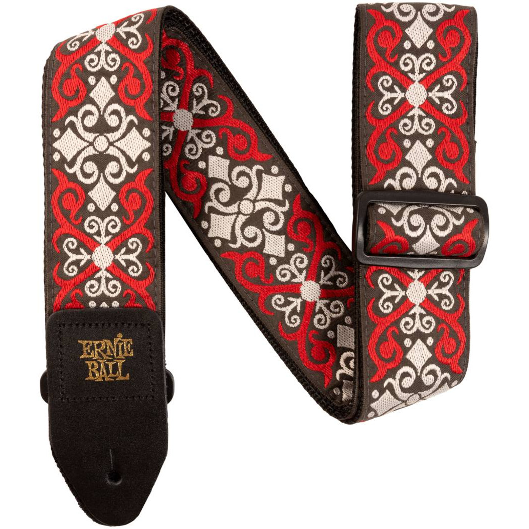 фото Ремень для гитары ernie ball 4695 jacquard red trellis