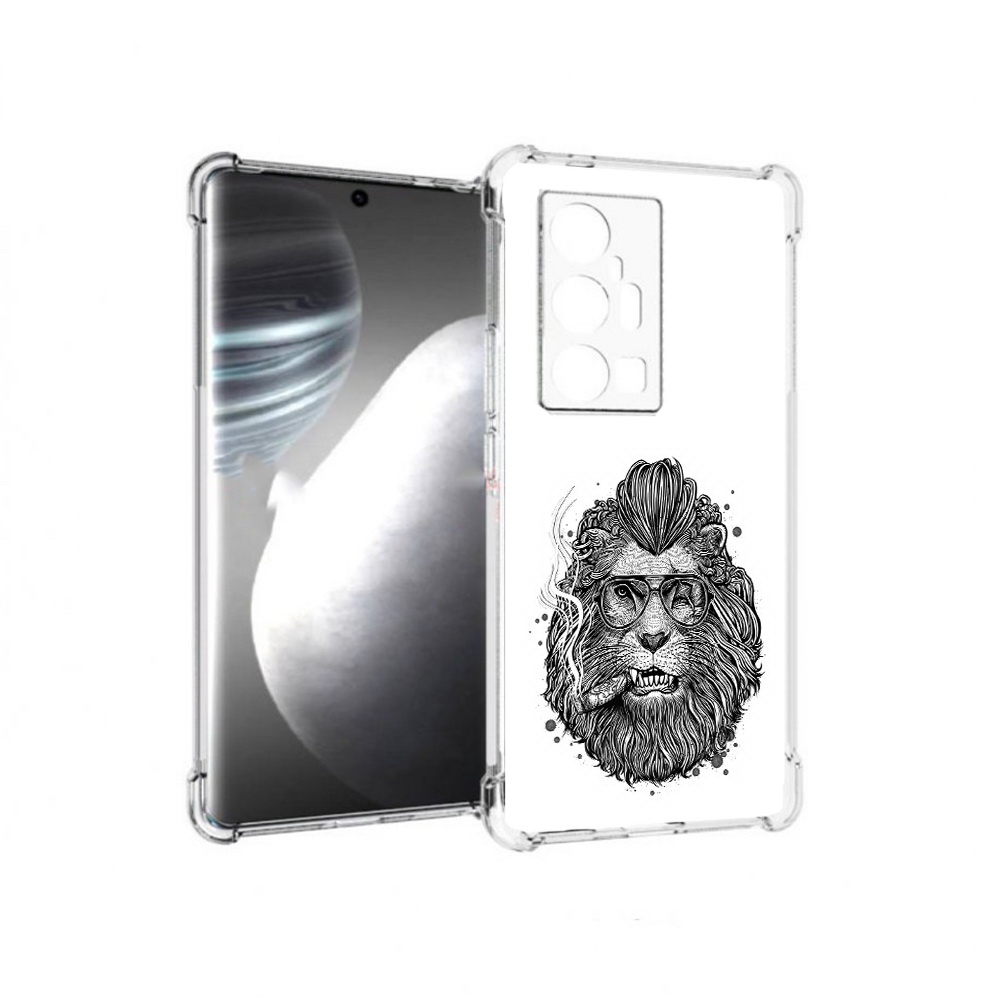 

Чехол MyPads Tocco для Vivo X7 Pro курящий лев (PT227071.403.432), Прозрачный, Tocco