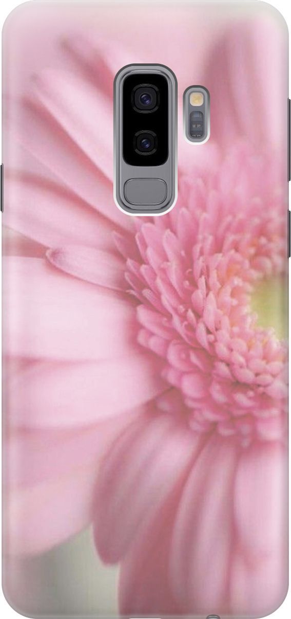 

Силиконовый чехол на Samsung Galaxy S9+ с принтом "Розовая гербера", Розовый, 2337