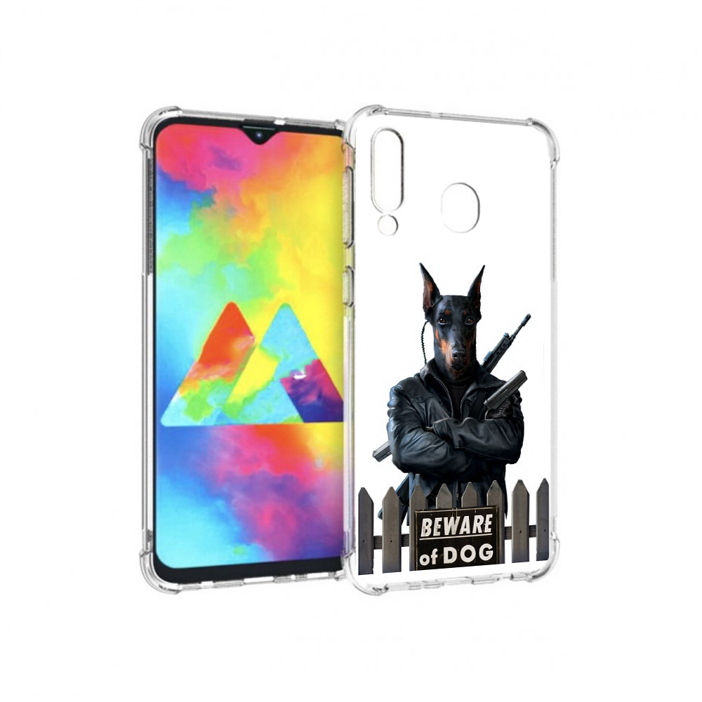 

Чехол MyPads Tocco для Samsung Galaxy M30 доберман (PT138437.525.332), Прозрачный, Tocco