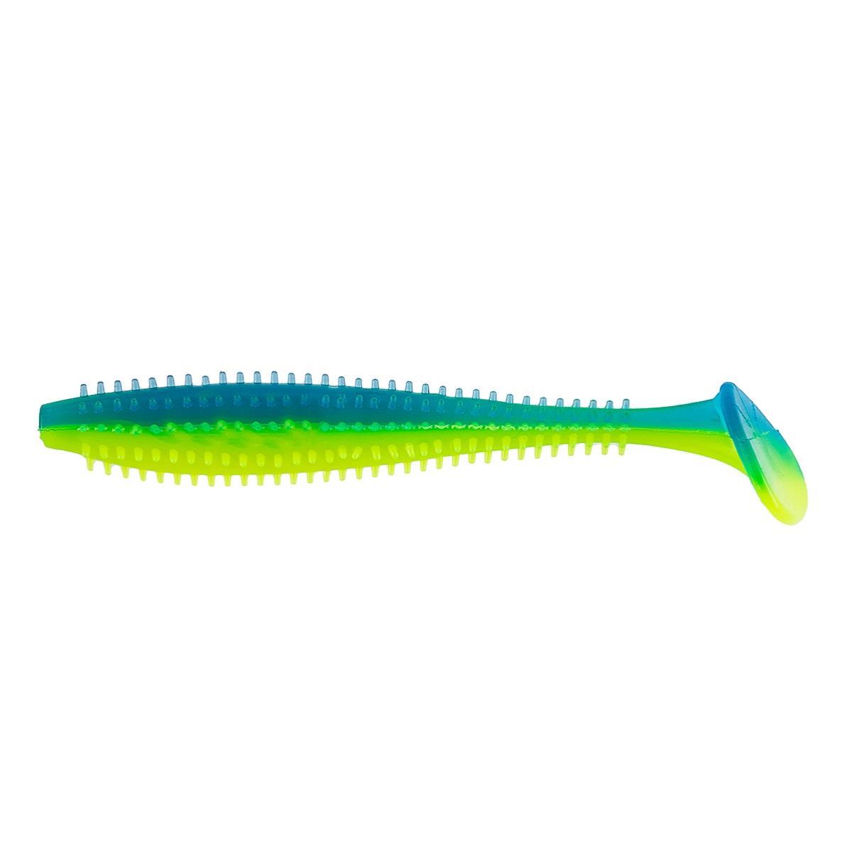 

Виброхвост несъедоб. Shaggy 3,35"/8,5 см Blue Lime 100шт. (HS-16-040-N) Helios