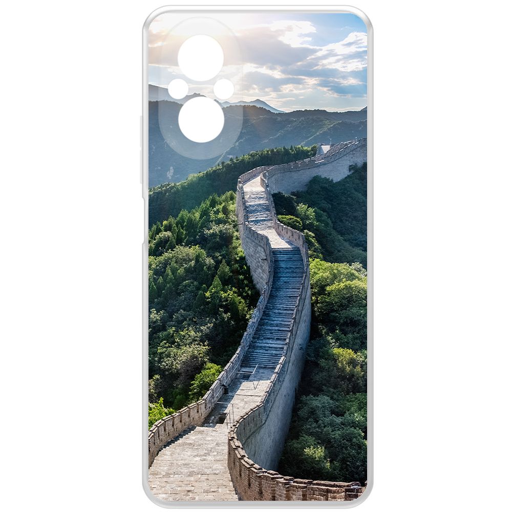Чехол-накладка Krutoff Clear Case Китай, Великая Стена для Realme C67