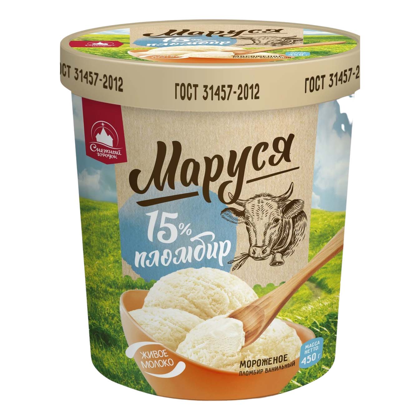 Мороженое сливочное Маруся ведро 380 г