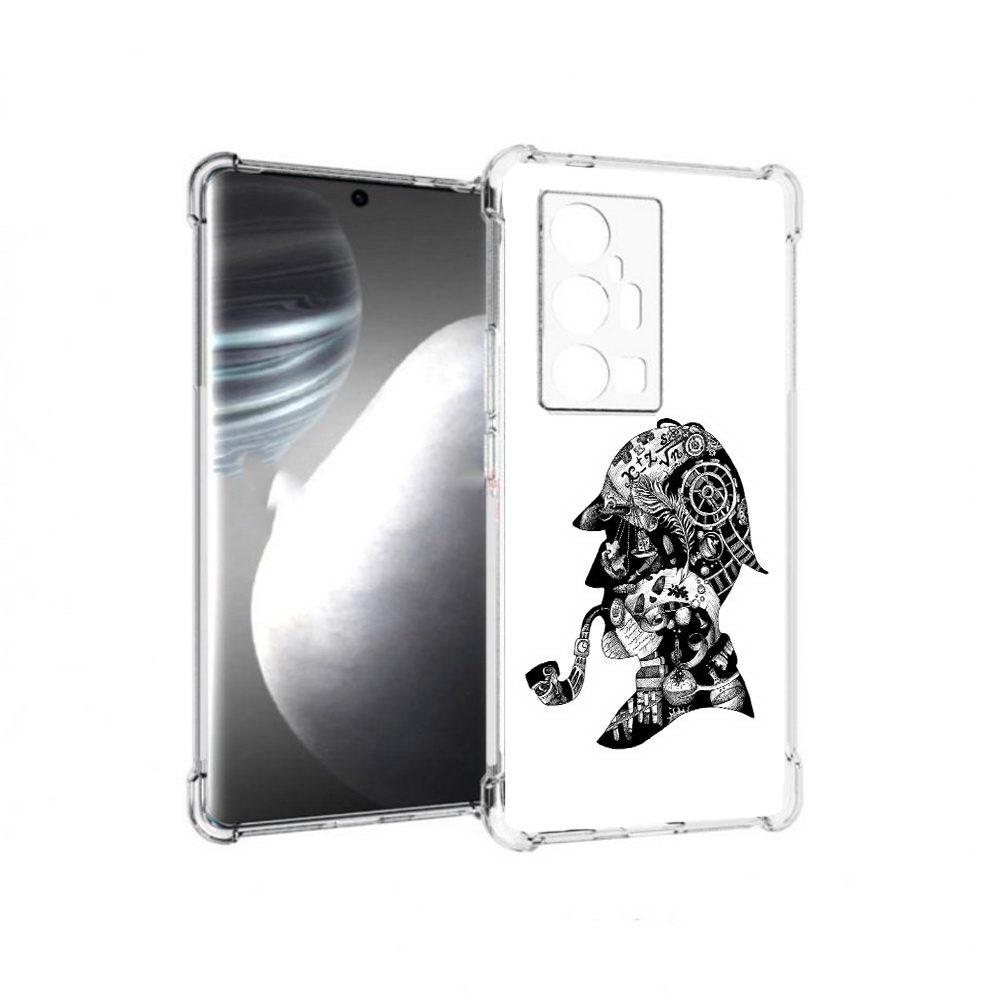

Чехол MyPads Tocco для Vivo X7 Pro мужчина с трубкой абстракция (PT227071.403.488), Прозрачный, Tocco