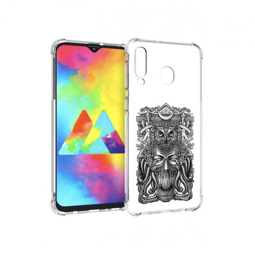

Чехол MyPads Tocco для Samsung Galaxy M30 зубастая сова (PT138437.525.369), Прозрачный, Tocco
