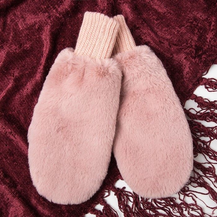 фото Варежки для девочки двойные, розовый/микс, размер 14 снежань