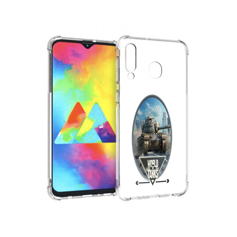 

Чехол MyPads Tocco для Samsung Galaxy M30 игра с танками (PT138437.525.375), Прозрачный, Tocco