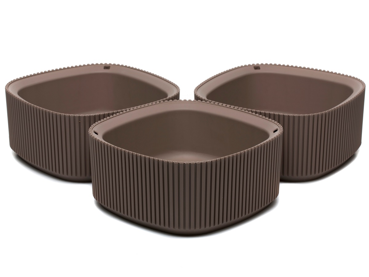 

Цветочный горшок Navako Melo 16010-3 1,8 л коричневый 3 шт., Melo