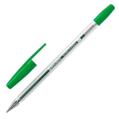 

Ручка шариковая Brauberg "M-500 CLASSIC" 143447, зеленая, 0.35 мм, 50 штук
