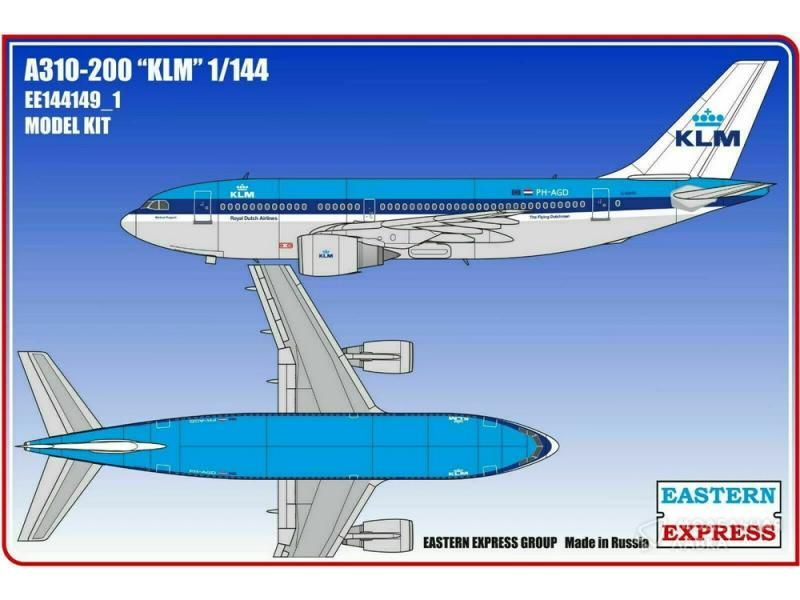 

Сборная модель EASTERN EXPRESS Авиалайнер Airbus A310-200 KLM Limited Edition EE144149_1