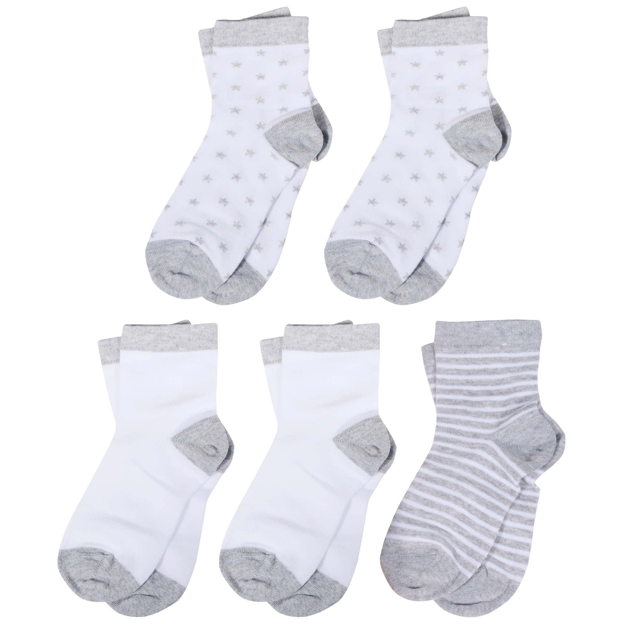 

Носки детские LorenzLine 5-Л103, микс 2, 18-20, Белый;серый, 5-Л103