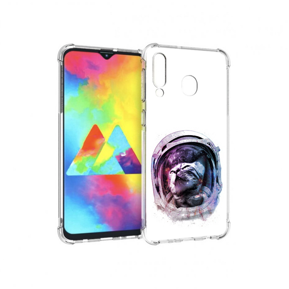 

Чехол MyPads Tocco для Samsung Galaxy M30 кот в шлеме (PT138437.525.396), Прозрачный, Tocco