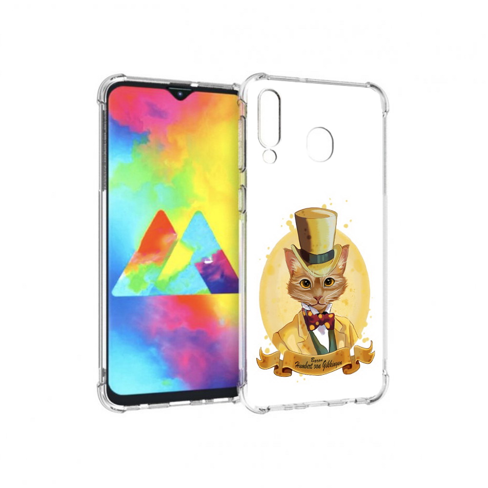

Чехол MyPads Tocco для Samsung Galaxy M30 кот юрист (PT138437.525.401), Прозрачный, Tocco