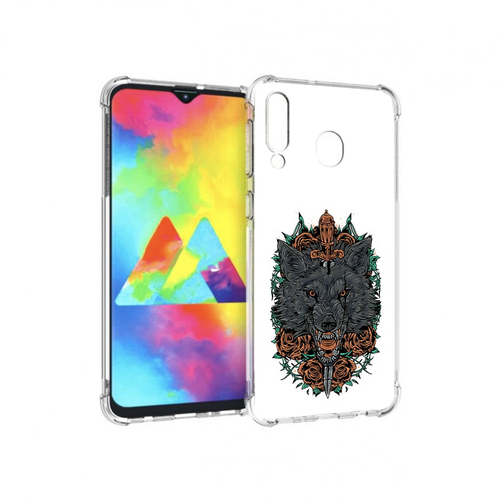 

Чехол MyPads Tocco для Samsung Galaxy M30 красивый злой волк (PT138437.525.409), Прозрачный, Tocco