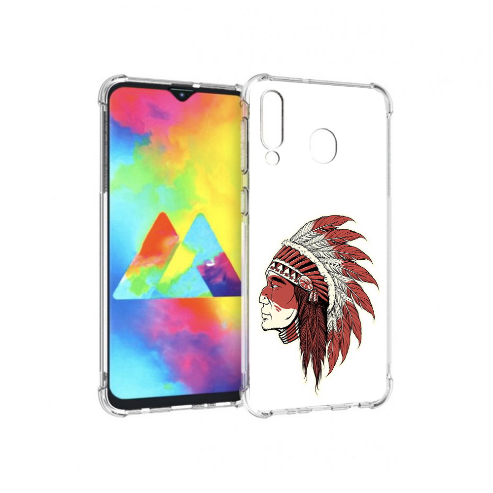 

Чехол MyPads Tocco для Samsung Galaxy M30 красный индеец (PT138437.525.411), Прозрачный, Tocco