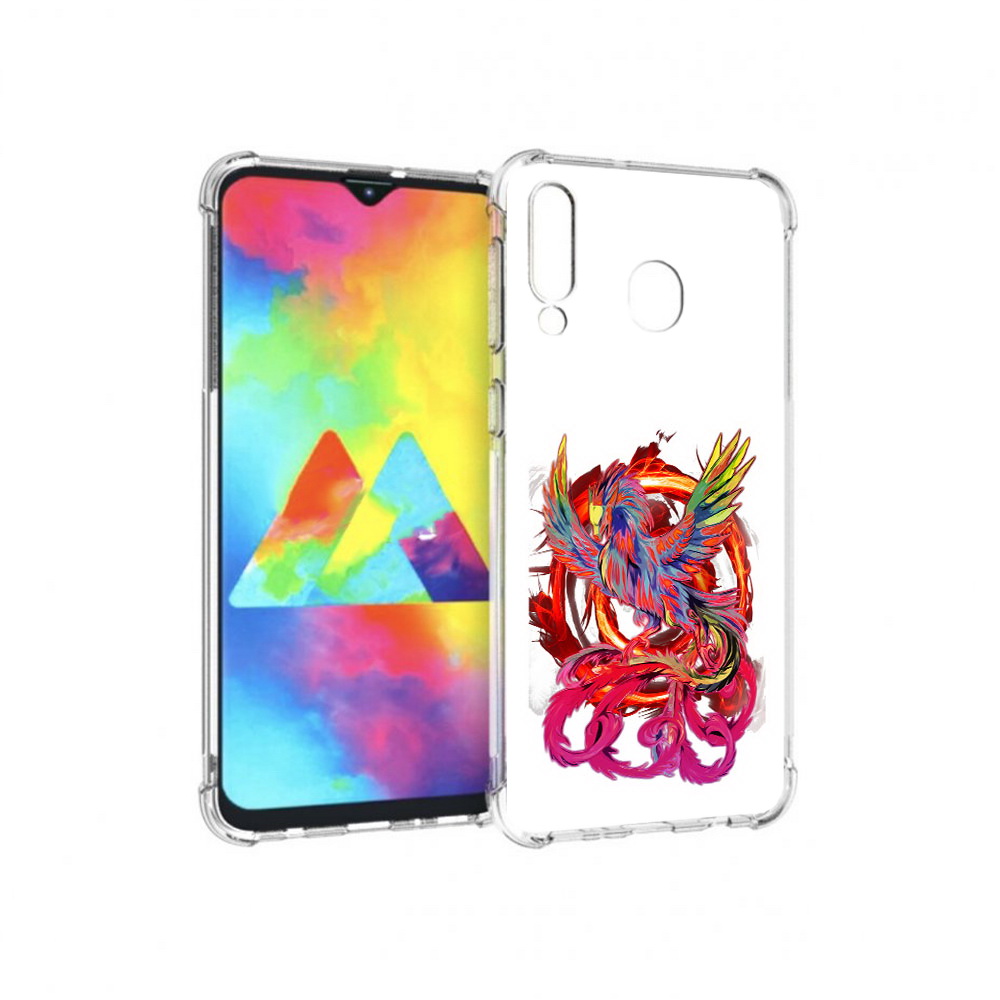 Чехол MyPads Tocco для Samsung Galaxy M30 красочный феникс (PT138437.525.414)