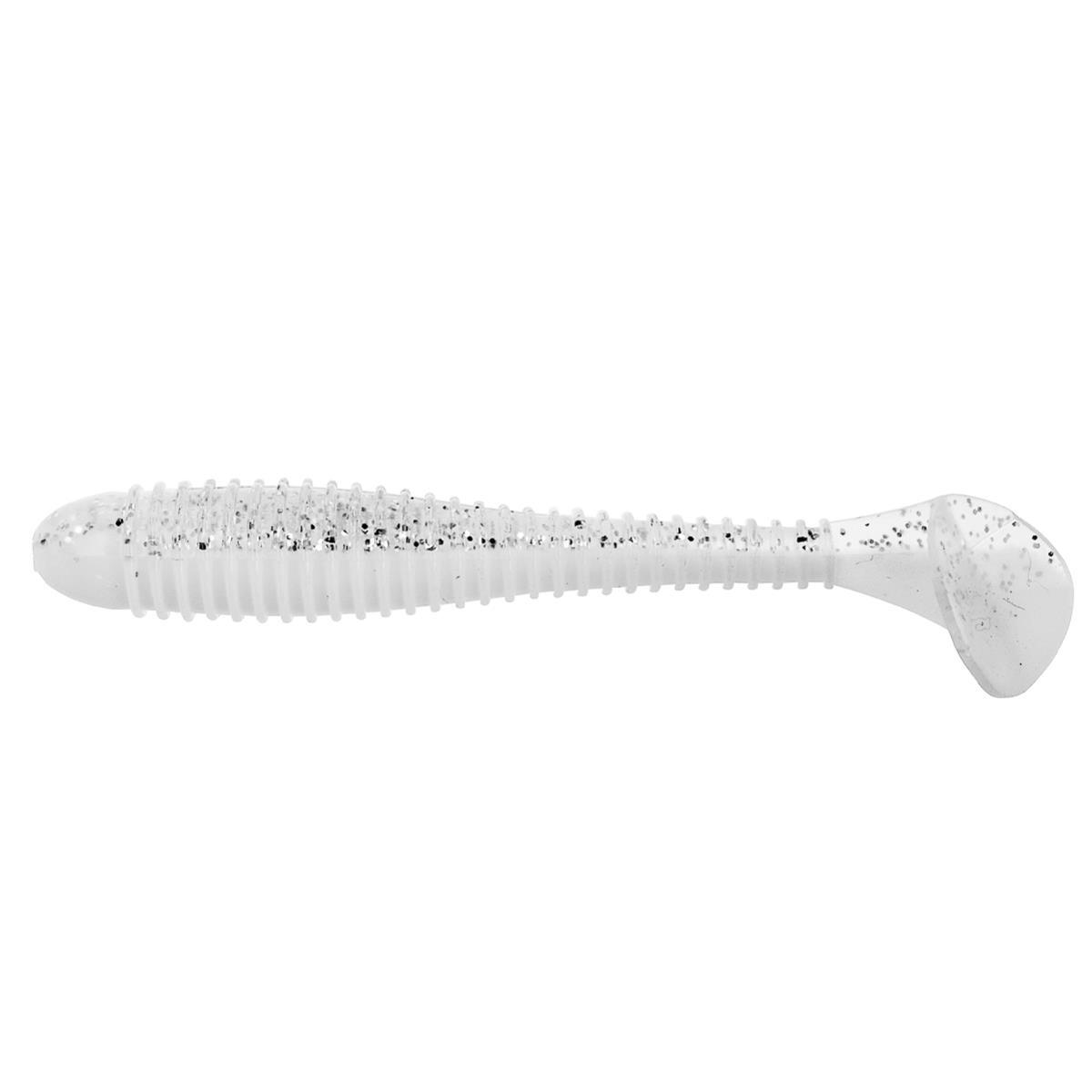 

Виброхвост Catcher 3,55"/9 см White & Sparkles 5шт. (HS-2-002) Helios, Белый;серебристый, Catcher