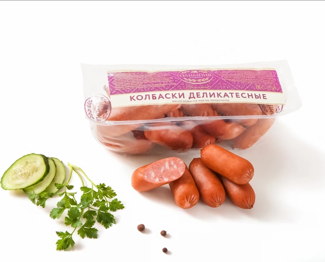 

Колбаски Олимпия Деликатесные 400 г