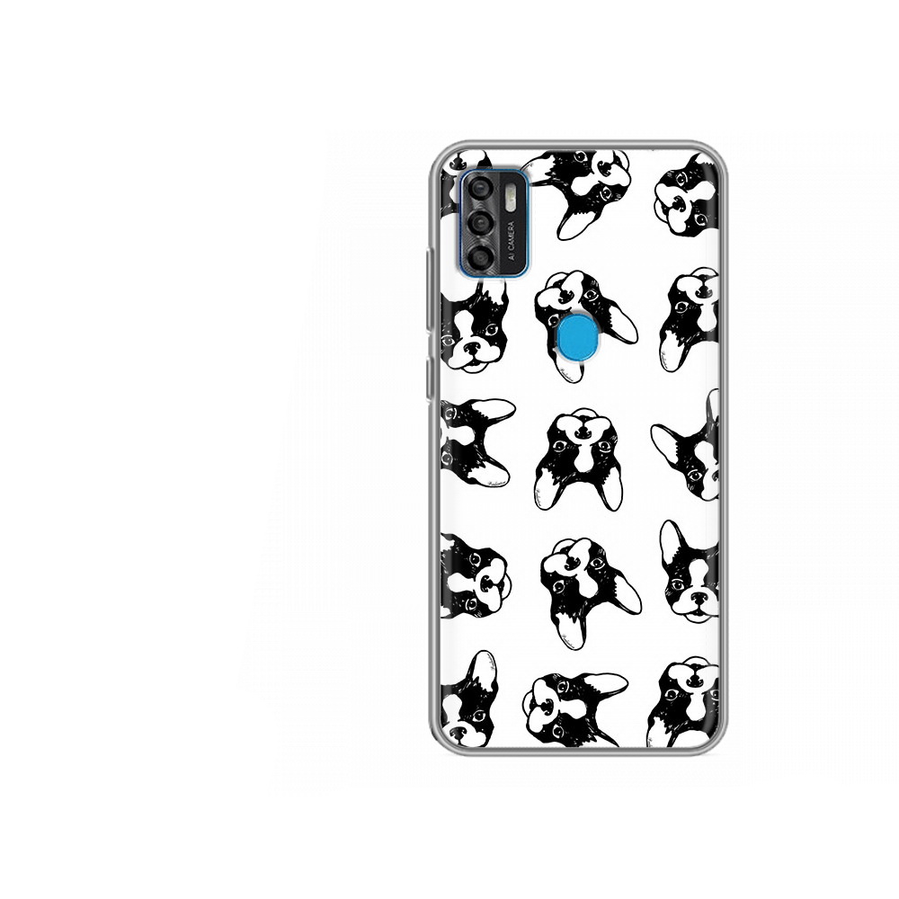 

Чехол MyPads Tocco для ZTE Blade A7s 2020 черно белые собачки (PT158171.472.683), Tocco