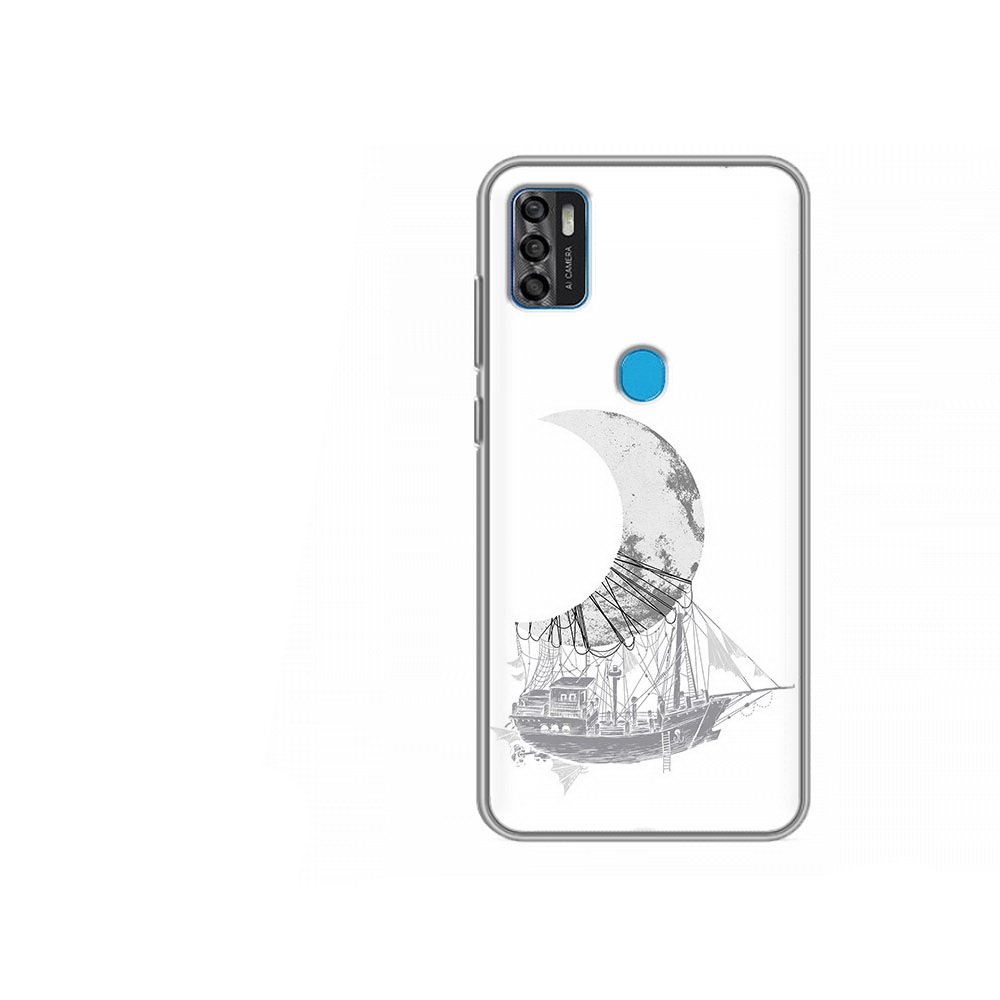 

Чехол MyPads Tocco для ZTE Blade A7s 2020 черно белый корабль полумесяц (PT158171.472.684), Tocco