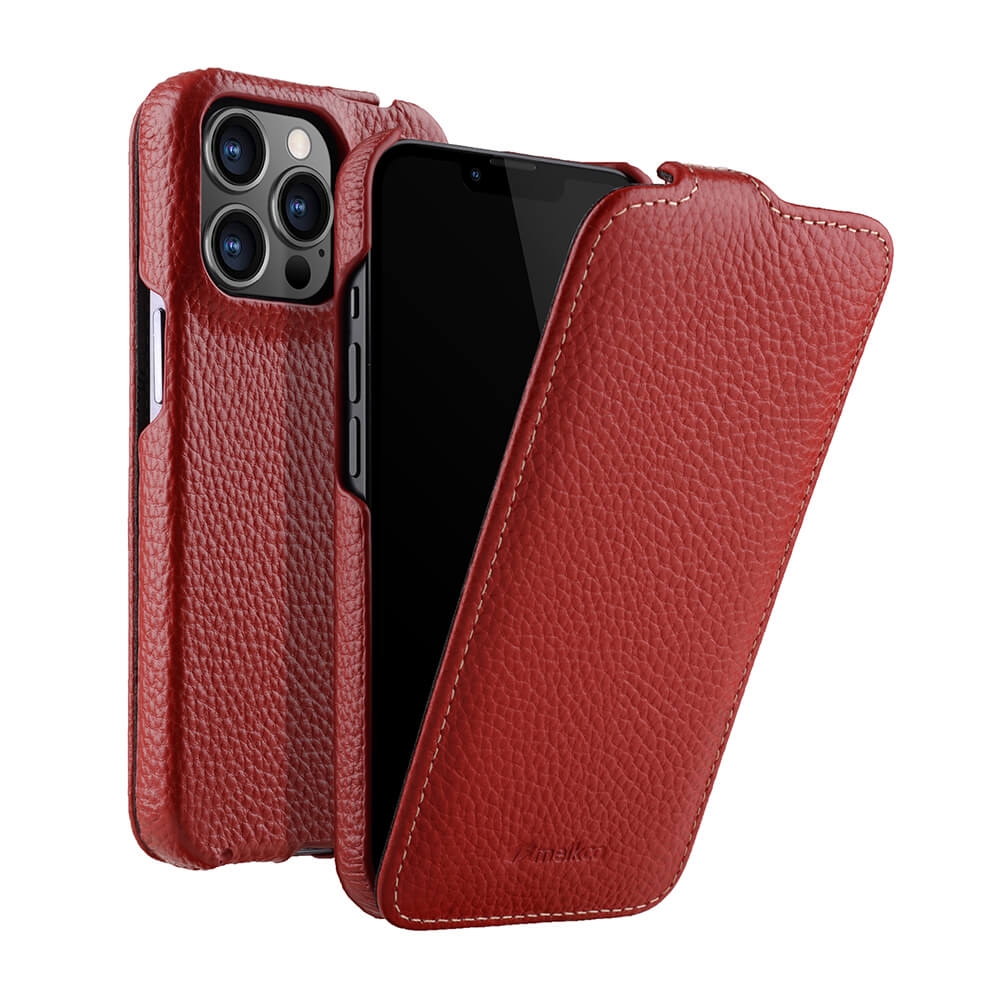 

Кожаный чехол флип Melkco Jacka Type для Apple iPhone 15 Pro Max, красный, Jacka Type для Apple iPhone 15 Pro Max