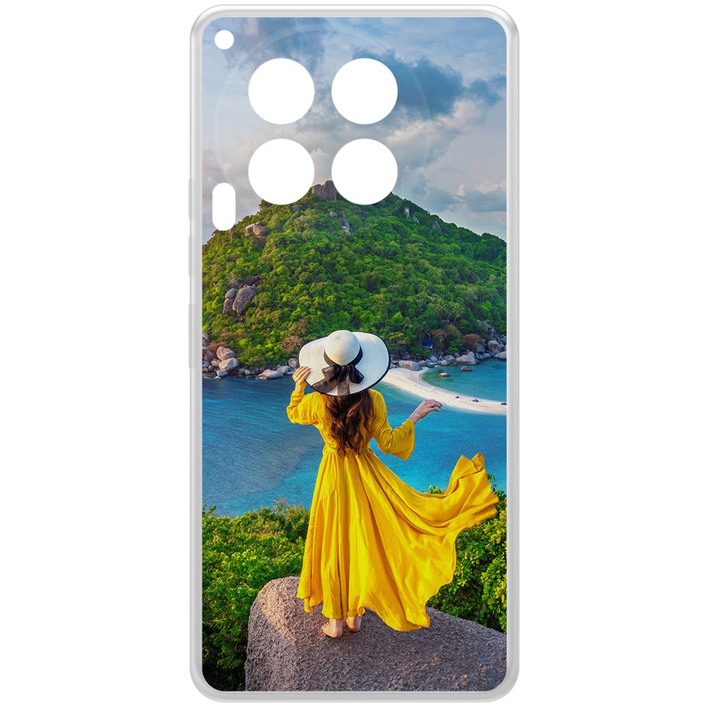 Чехол-накладка Krutoff Clear Case Платье летнее женское для TECNO Camon 30 5G