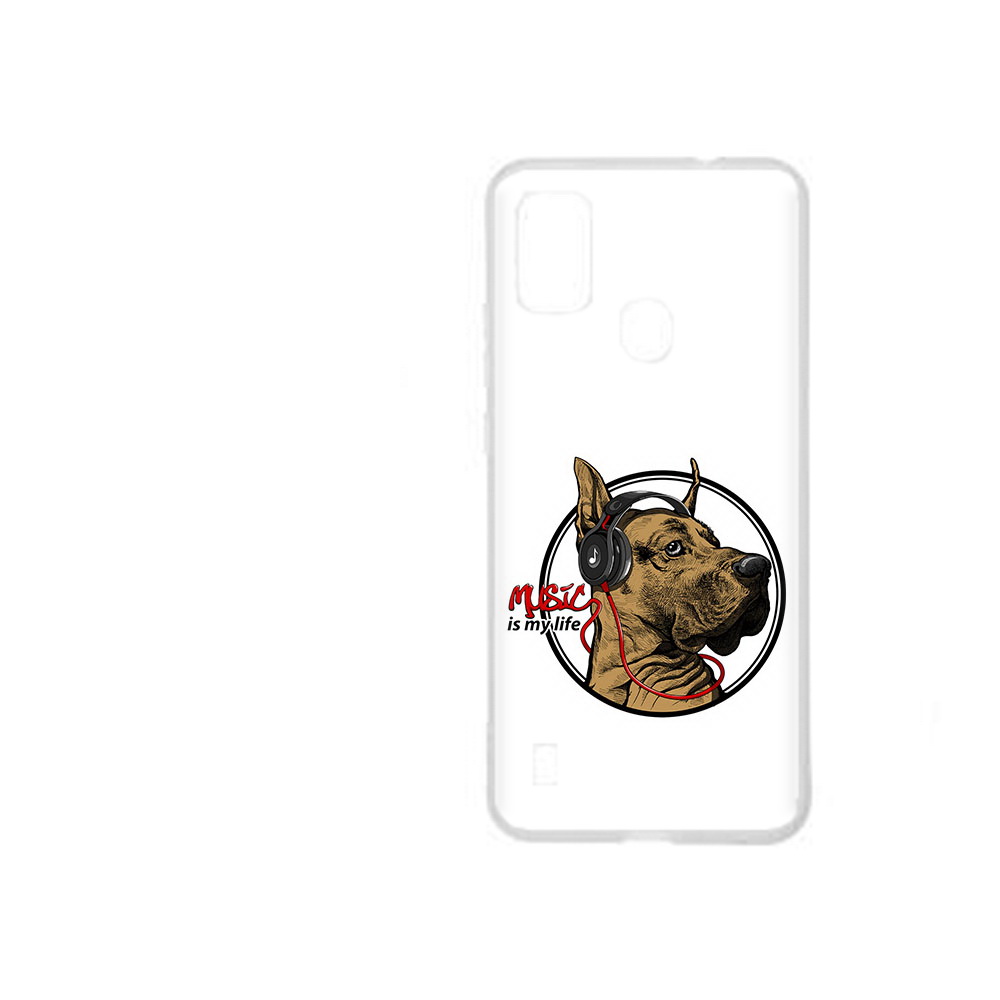 Чехол MyPads Tocco для ZTE Blade A51 музыкальная собака (PT160198.458.490)