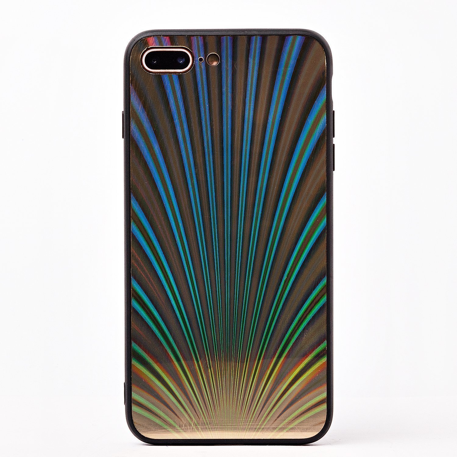 

Чехол iPhone 7 Plus, iPhone 8 Plus силиконовый со стеклянной вставкой STC004 <золотой>, Золотистый, iPhone 7 Plus