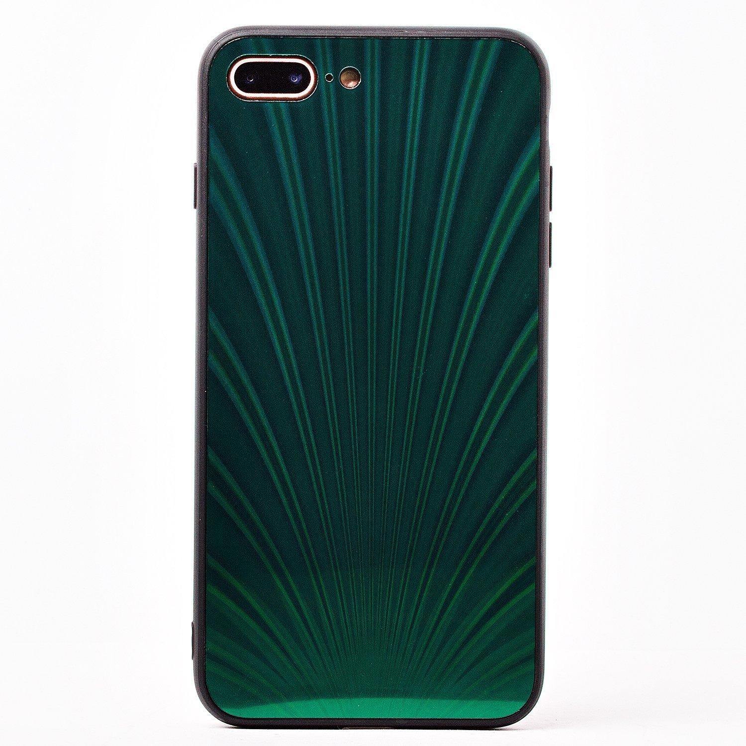 

Чехол iPhone 7 Plus, iPhone 8 Plus силиконовый со стеклянной вставкой STC004 <зеленый>, iPhone 7 Plus