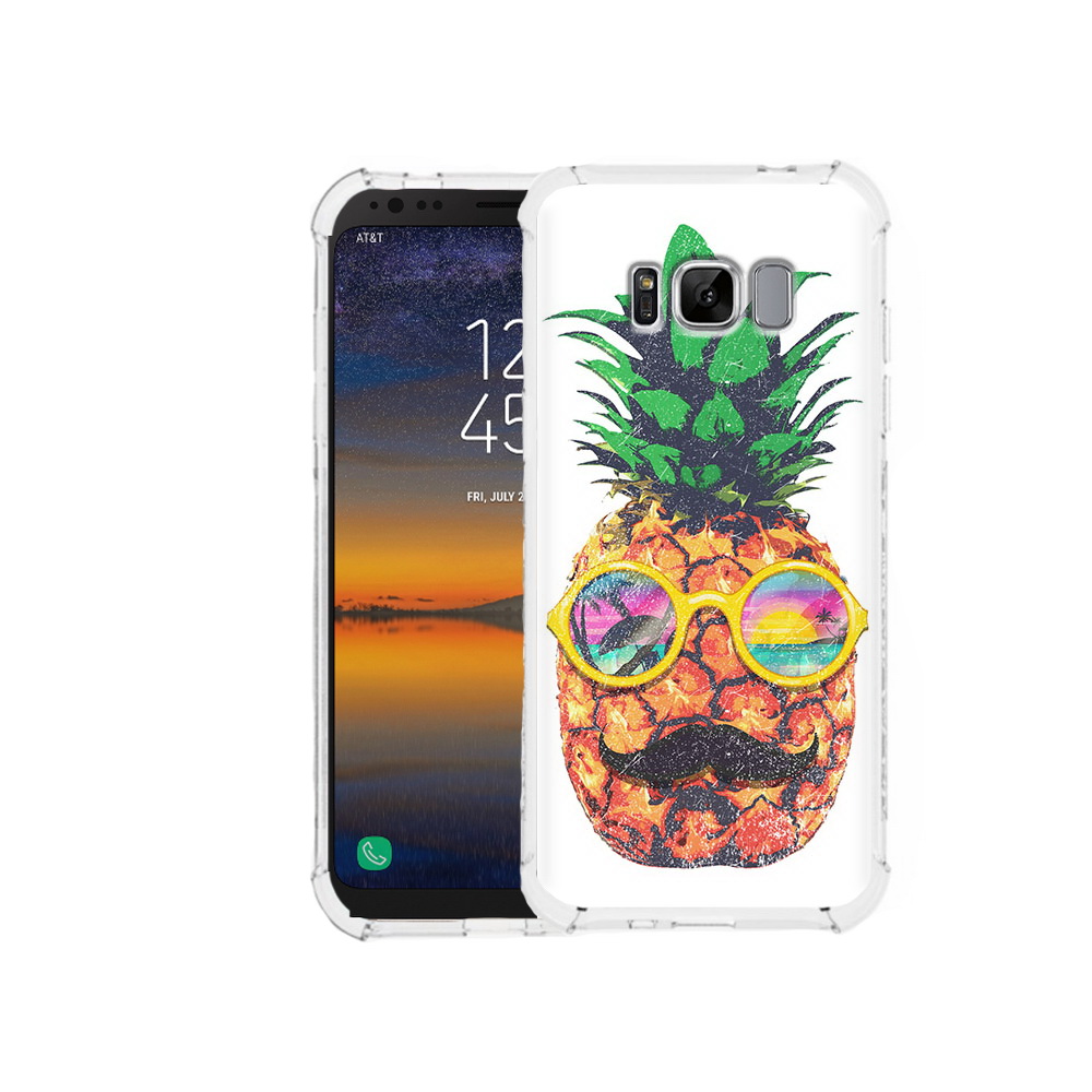 

Чехол MyPads Tocco для Samsung Galaxy S8 прикольный ананас с лицом (PT107395.590.556), Прозрачный, Tocco